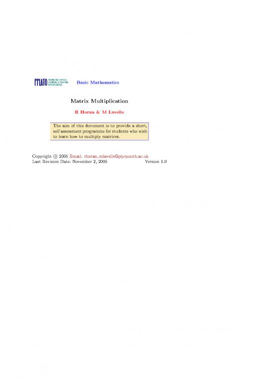 picture_Matrix Pdf 174541 | Plymouthuniversity Mathsandstats Matrix Multiplication