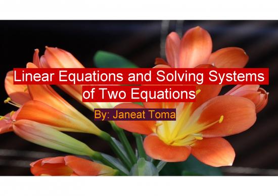 picture_Solving Equations Pdf 176538 | Solving Systems Of Linear Equations