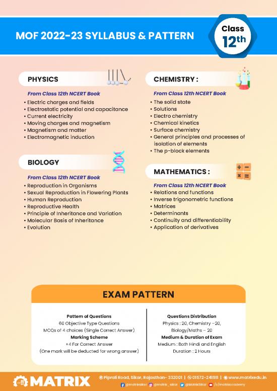 picture Matrices Pdf Book 174516 | Syllabus Pattern 12