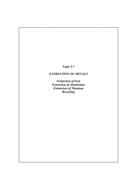 picture Extraction Of Iron Pdf 180011 | 07 Extraction Of Metals