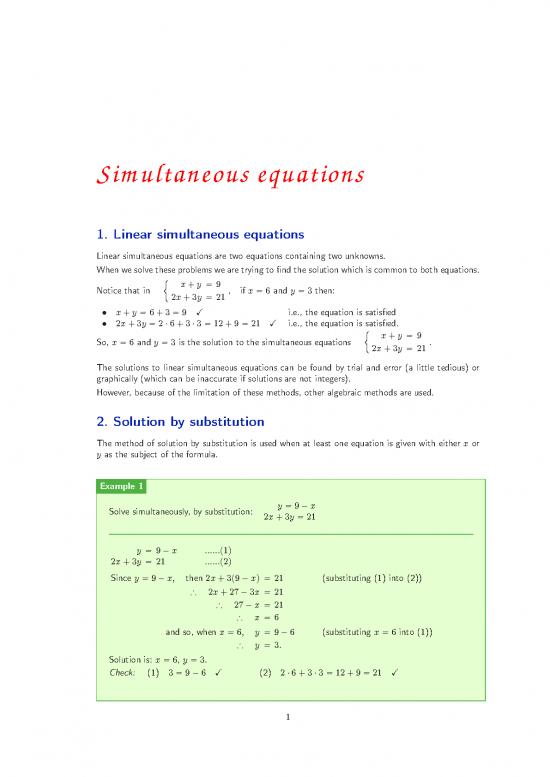 picture Simple Equations Problems Pdf 178716 | 10 Simultaneous Equation1353852283