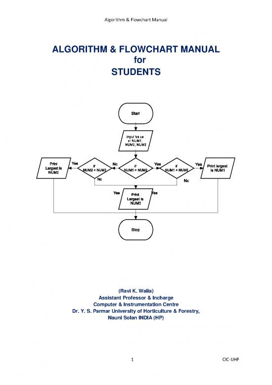 picture Programming Pdf 179309 | 16036flowchart Algorithm Manual