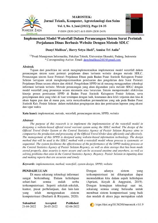 picture_Waterfall Model Pdf 179524 | 431137 Implementasi Model Waterfall Dalam Peran F8ffb7d7