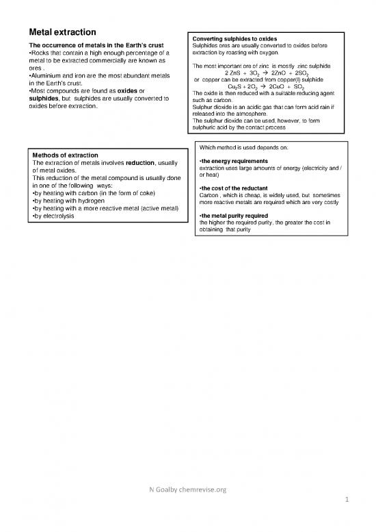 picture_Extraction Of Iron Pdf 179822 | 5 4 Metal Extraction