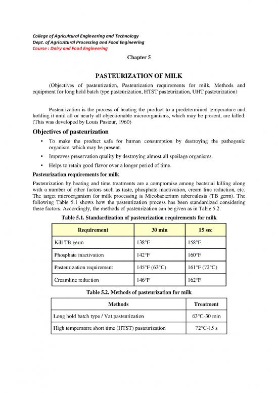 picture_Processing Pdf 179553 | 5 Pasteurisation Of Milk Dairy And Food Engineering