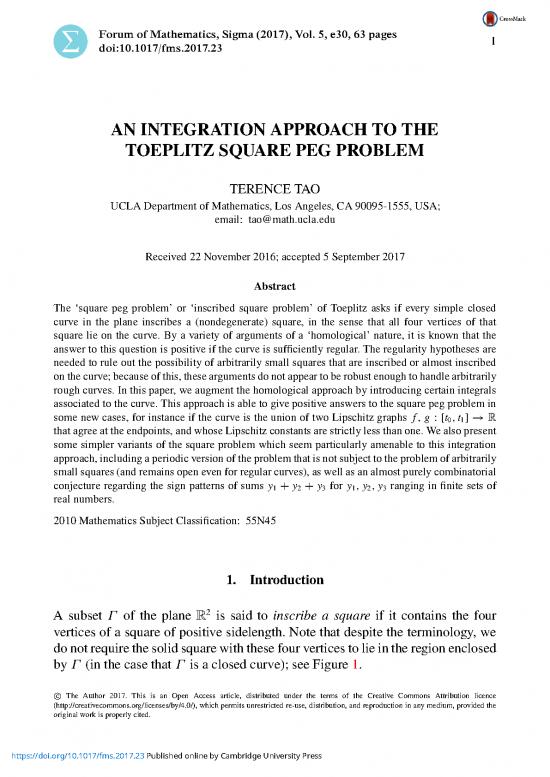 picture_An Integration Approach To The Toeplitz Square Peg Problem