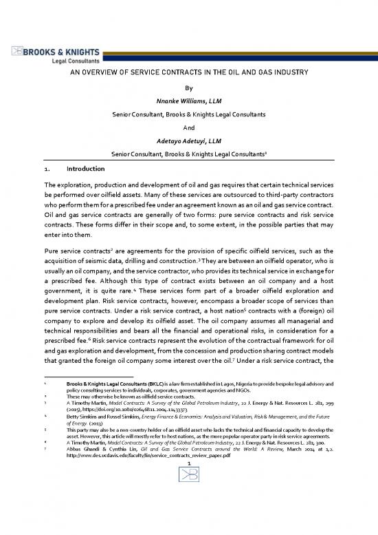 picture1_Oil Pdf 177710 | An Overview Of Service Contracts In The Oil And Gas Industry