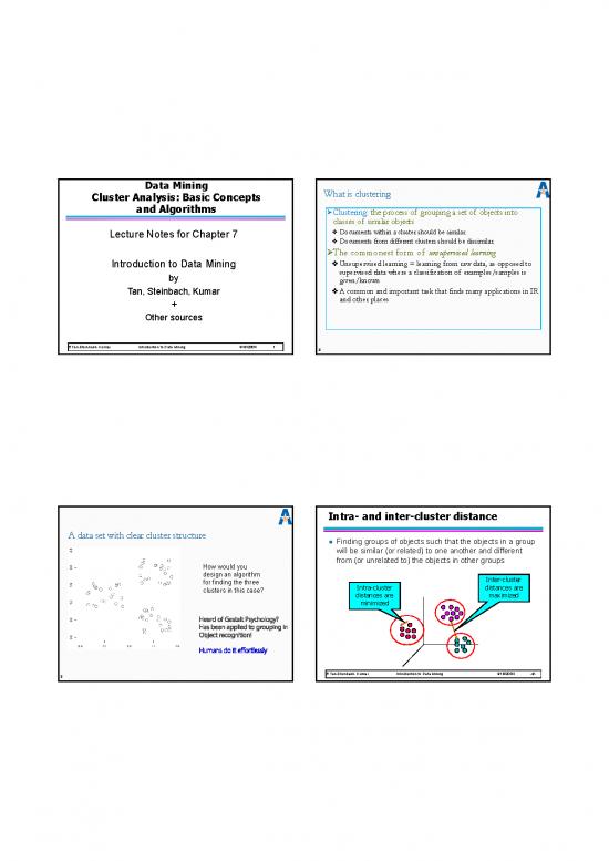 picture Data Mining Notes 179198 | Chap8 Basic Cluster Analysis(2)