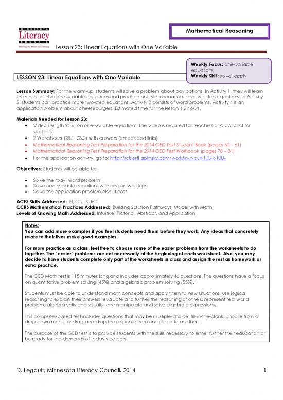 picture_Simple Equations Problems Pdf 178885 | Ged Math Lesson 23 Final Public