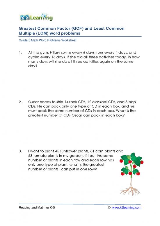 picture_Grade 5 Gcf Lcm Word Problems A