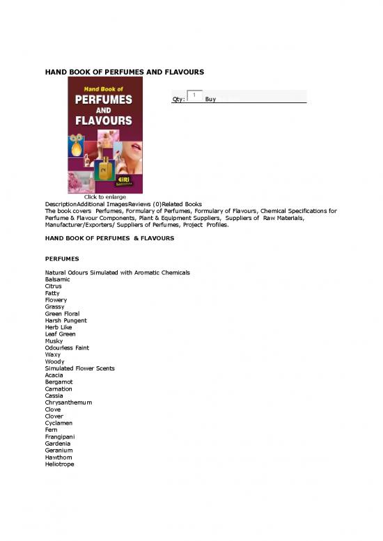 picture Perfume Pdf 177360 | Hand Book Of Perfumes And Flavours With Formulations