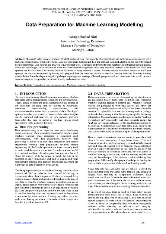 picture Data Preparation For Machine Learning Pdf 179465 | Ijcatr11061008