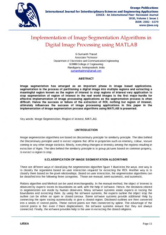 picture Processing Pdf 179904 | Impleneting The Image Segmentation Using Matlab In Digital Image Processing