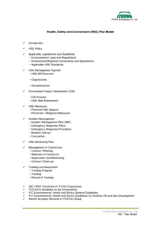 picture_Oil Pdf 178081 | Itochuoil Hse Plan Model