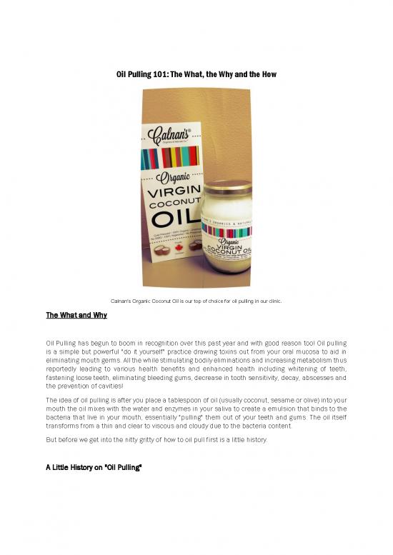 picture Oil Pdf 177968 | Oil Pulling Final