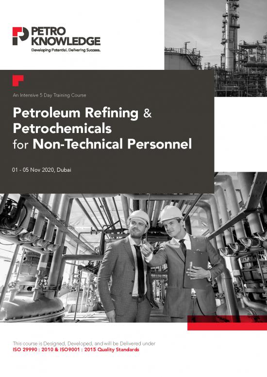 picture_Petroleum Refining Petrochemicals For Non Technical Personnel