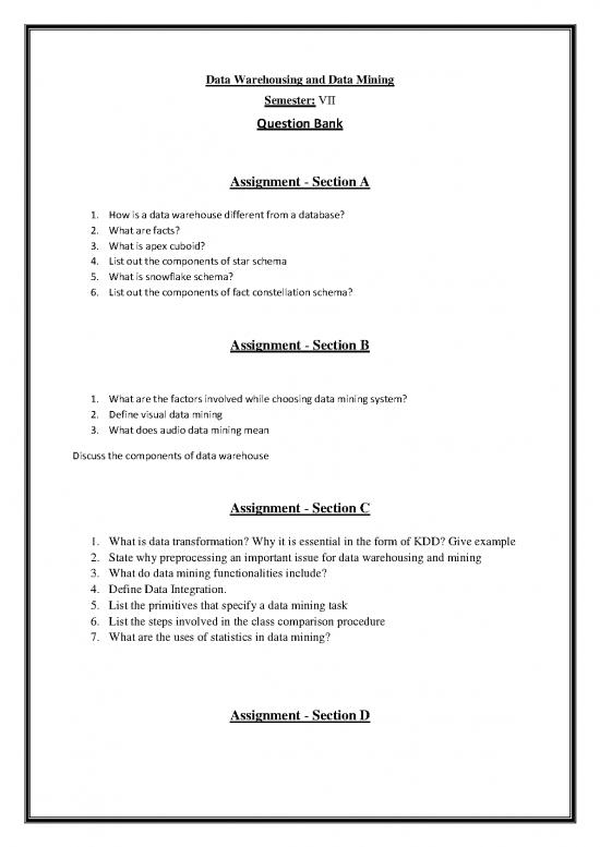 picture Data Preprocessing In Data Mining Pdf 179442 | Question Bank