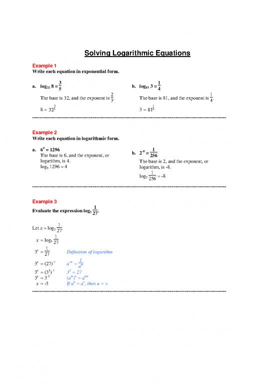 picture Solving Equations Pdf 178517 | Solving Logarithmic Equations