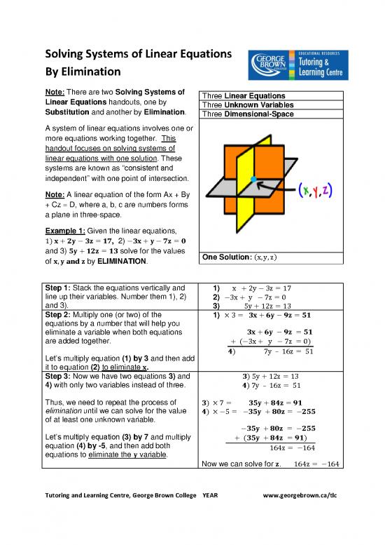 picture_Solving Equations Pdf 178639 | Solving Systems Of Linear Equations   Substitution
