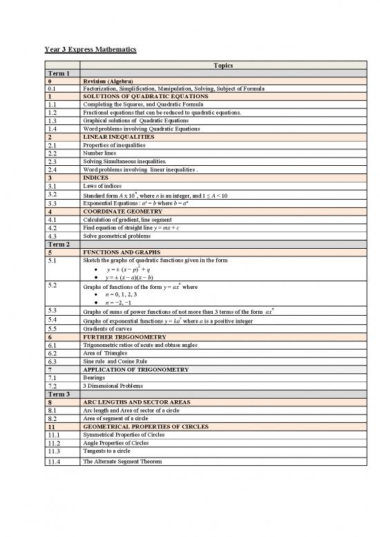 picture Quadratic Inequalities Pdf 178453 | Year 3 Express Mathematics