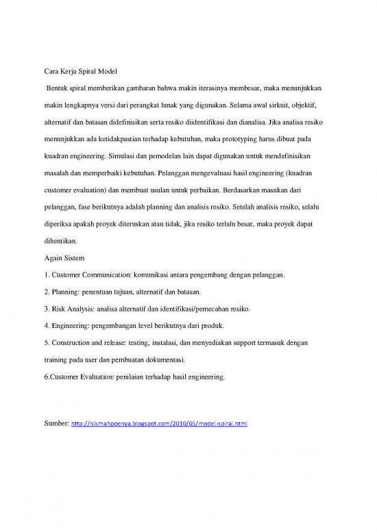 picture_Spiral Model Pdf 180205 | 08018184 Roni Wijaya Spiral Cara Kerja Spiral Model