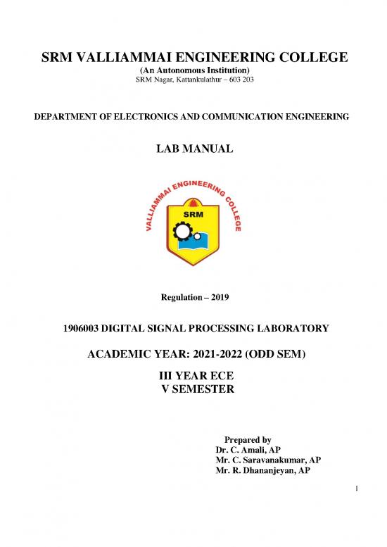 picture Processing Pdf 180101 | 1906003 Digital Signal Processing Lab Manual