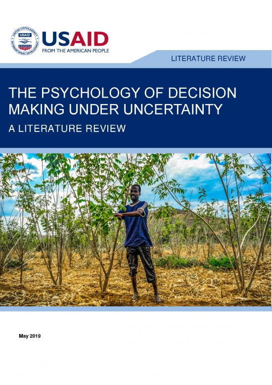 picture_Decision Making Under Uncertainty Pdf 180549 | 2019 Usaid Atlas The Psychology Of Decision Making Literature Review