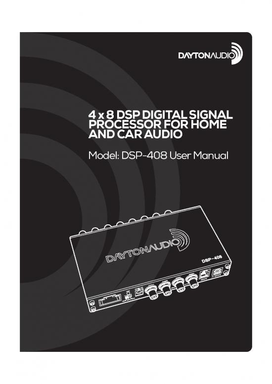 picture_Dsp Pdf 181116 | 230 500  Dayton Audio Dsp 408 User Manual