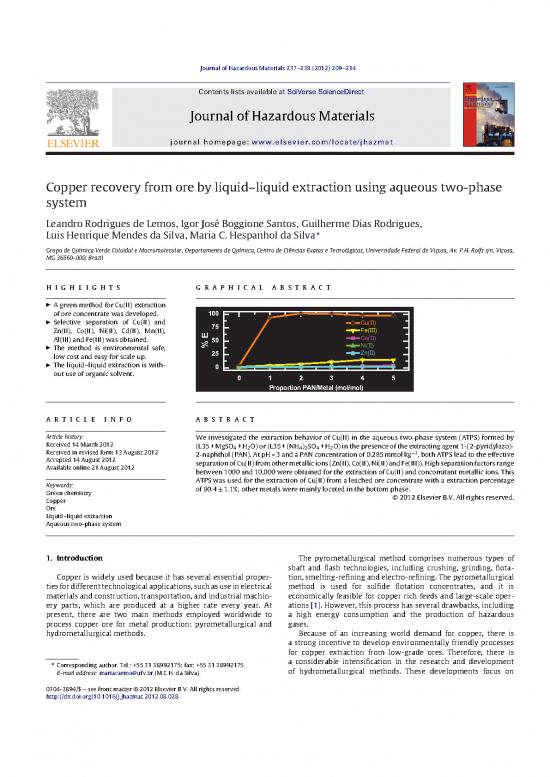 picture Extraction Of Copper Pdf 180990 | Artigo