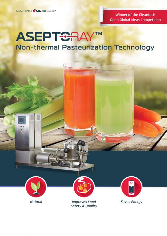 picture Pasteurization Pdf 180456 | Aseptoray Brochure Feb 2017 V 8