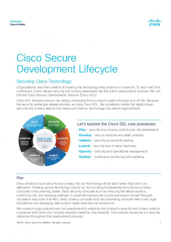 picture_Confidence Pdf 180541 | Cisco Secure Development Lifecycle