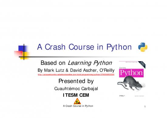 picture_Python Pdf 182687 | Crashcoursepythonparti Based On Learning Python