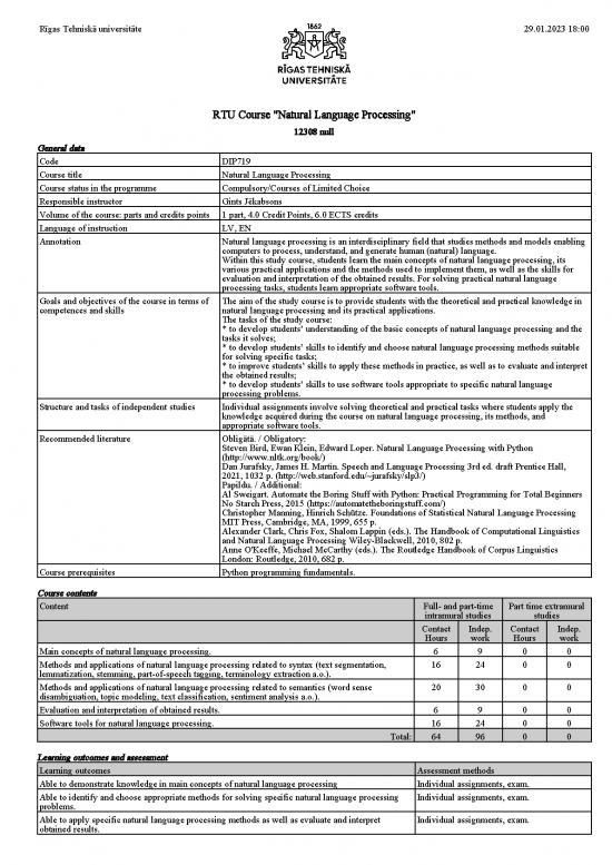 picture_Processing Pdf 180290 | Dip719 Natural Language Processing
