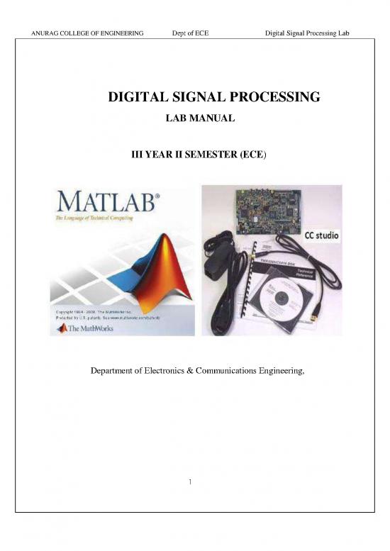 picture Processing Pdf 180446 | Dsp Lab Manual Compressed