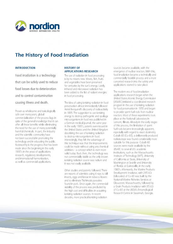 picture Processing Pdf 181086 | Gt History Of Food Irradiation