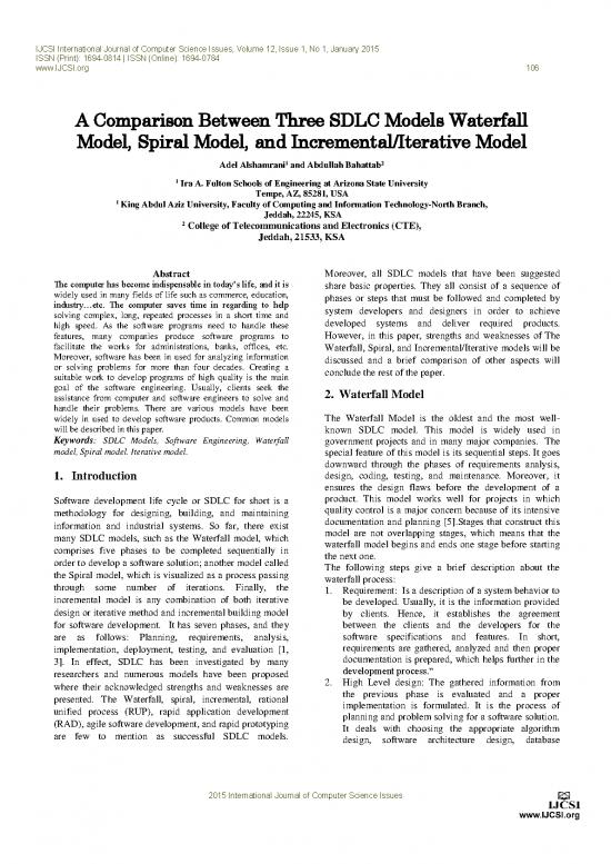 picture_Waterfall Model Pdf 180827 | Ijcsi 12 1 1 106 111