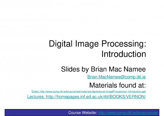 picture Processing Pdf 180862 | Image Processing Introduction Bryan Mac Namee