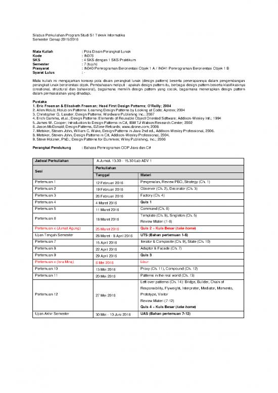 picture Head First Design Patterns Pdf 182683 | In076 Pola Disain Perangkat Lunak (teori) (a) Silabusgnp1516 Hapnes Toba