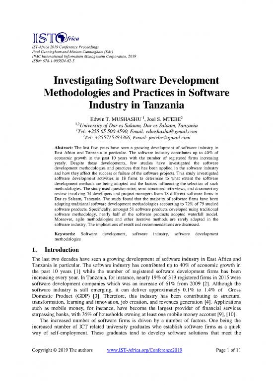 picture Software Development Methodologies Pdf 180903 | Istafrica Paper Ref 34 10909