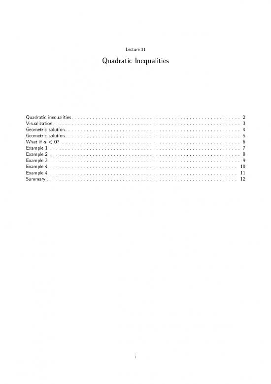 picture Quadratic Inequalities Pdf 181465 | Lecture 31 Handout