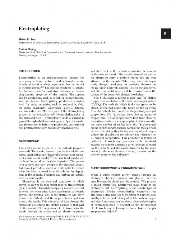 picture1_Electroplating Pdf 180481 | Lou 2006 Electroplating