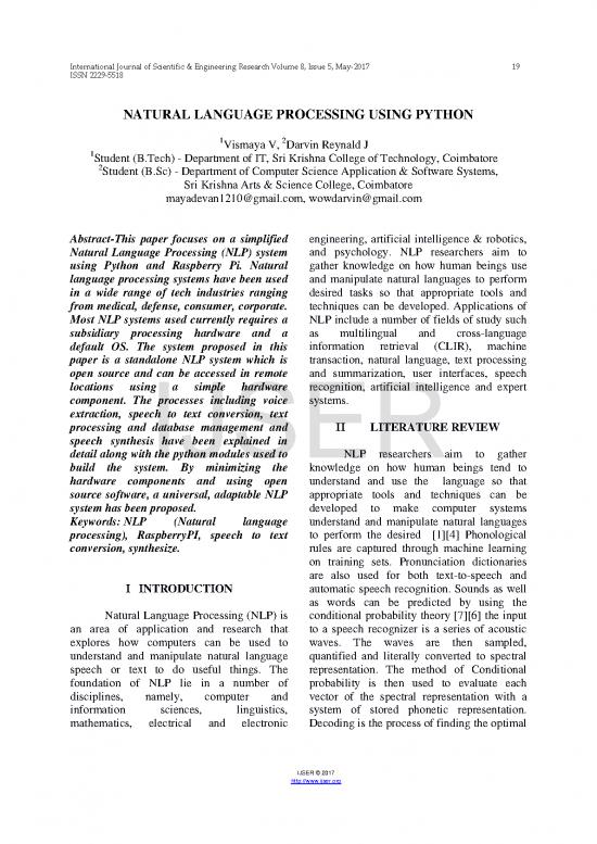 picture Processing Pdf 180851 | Natural Language Processing Using Python