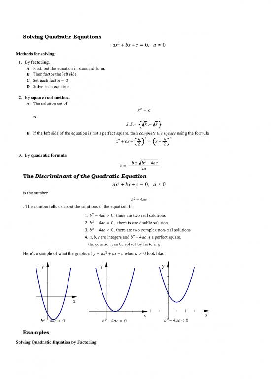 picture_Solving Quadratic Equations Pdf 182066 | Notes Quad Eq