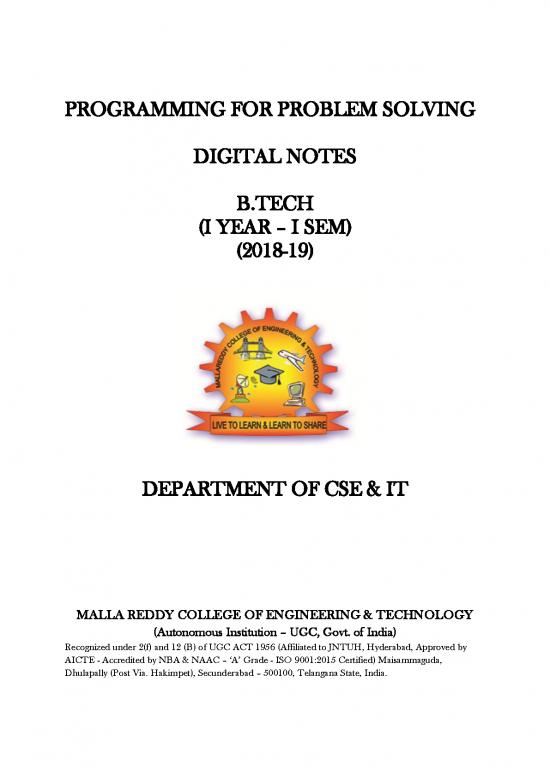 picture Programming Pdf 182583 | Programming For Problem Solving