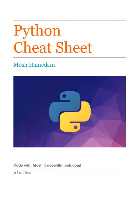 picture_Python Pdf 182623 | Python Cheat Sheet