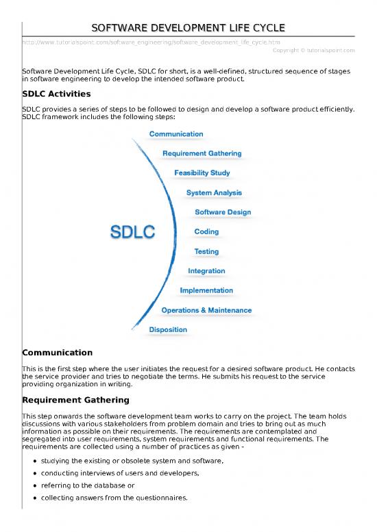 picture System Development Life Cycle Pdf 181304 | Software Development Life Cycle