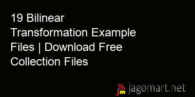 picture 19 Bilinear Transformation Example Files | Download Free Collection Files
