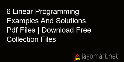 picture 6 Linear Programming Examples And Solutions Pdf Files | Download Free Collection Files