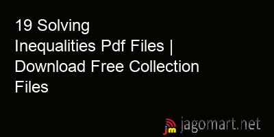 picture 19 Solving Inequalities Pdf Files | Download Free Collection Files