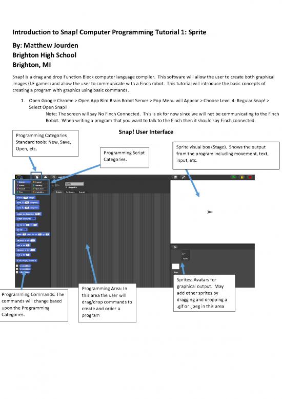 picture_Programming Pdf 182789 | 01a Tutorial And Assignment 1 Snap Overview And Sprite Movement